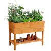 Balkon-Kräuterbeet honigbraun Kiefernholz 100 x 50 x 80 cm