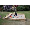 Sandkasten 'Yanick' mit Sitz- und Staukasten Holz natur 248 x 21 x 225 cm