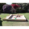 Sandkasten 'Yanick' mit Sitz- und Staukasten Holz natur 248 x 21 x 225 cm