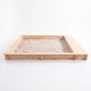 Sandkasten 'Yanick' mit Sitz- und Staukasten Holz natur 248 x 21 x 225 cm