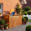 Mülltonnenbox 'Vario V' für 3 Abfalltonnen 219 x 122 x 92 cm honigbraun