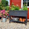 Balkon-Kräuterbeet anthrazit Kiefernholz 100 x 50 x 80 cm