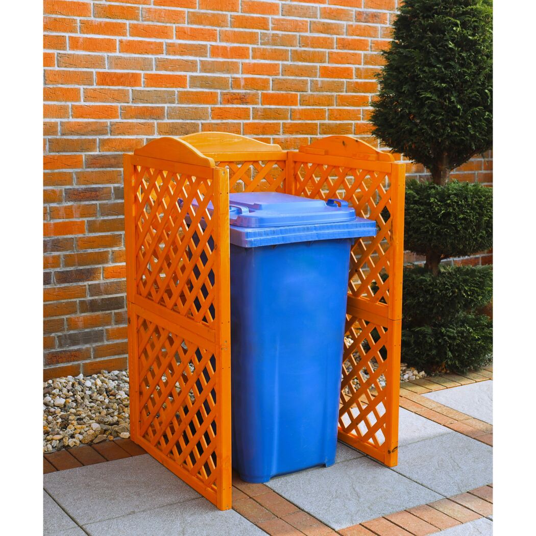 Mülltonnenbox 'Rex'  Holz honigbraun 86,5 x 128 x 78,5 cm
