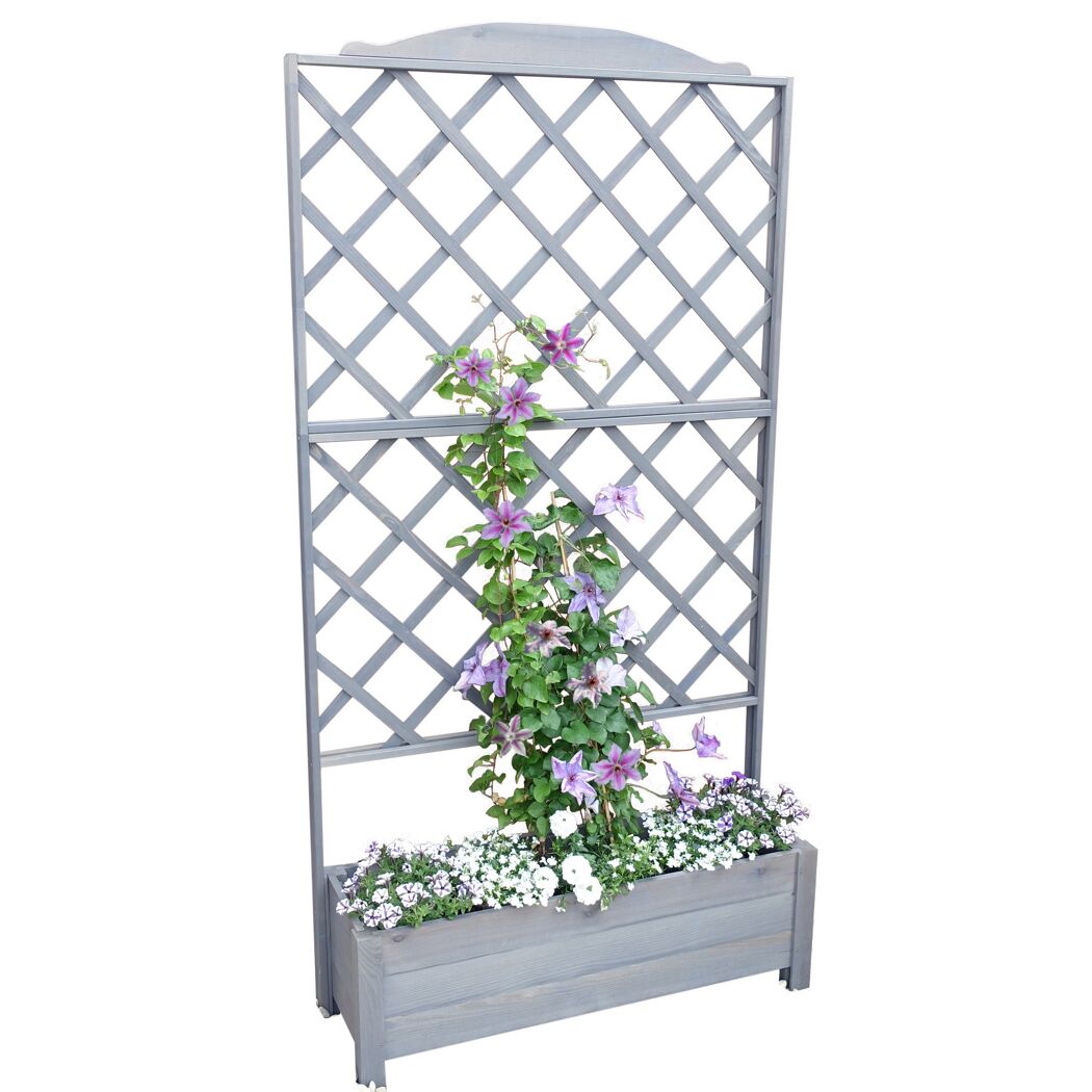 Rankkasten 'Botanica'  Holz grau 110 x 210 x 32 cm