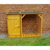 Kaminholzregal 'Speyer' Holz honigbraun 192 x 148 x 68 cm