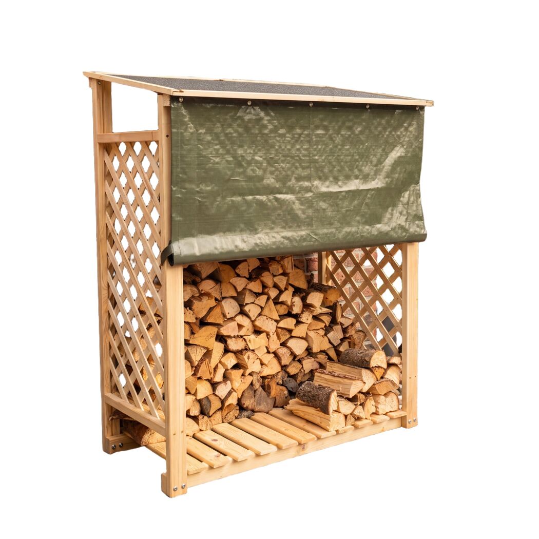 Kaminholzregal 'Speyer' Holz natur 119,5 x 148 x 68 cm