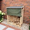 Kaminholzregal 'Speyer' Holz natur 119,5 x 148 x 68 cm