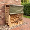 Kaminholzregal 'Speyer' Holz natur 119,5 x 148 x 68 cm