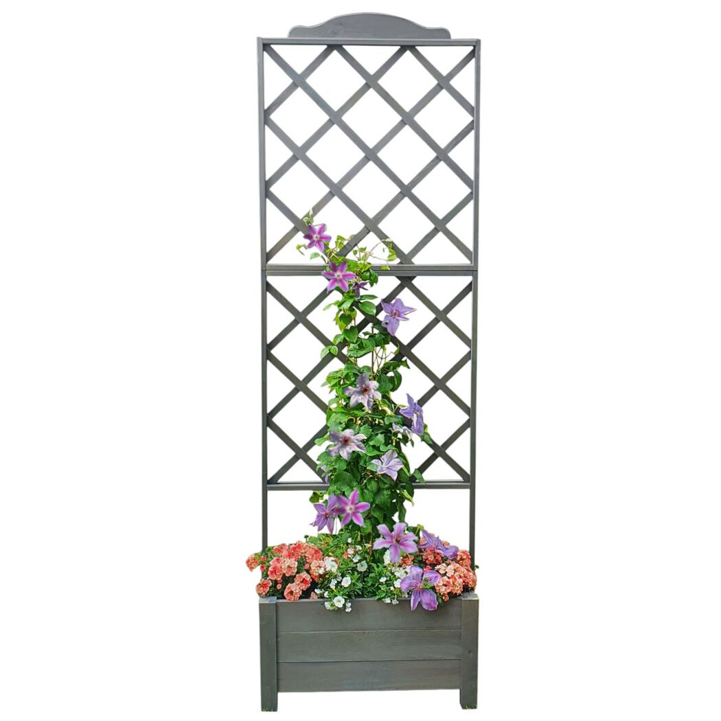 Rankkasten 'Botanica'  Holz grau 69 x 210 x 32 cm