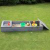 Sandkasten 'Platzspatz' Holz grau 150 x 19 x 45 cm