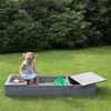 Sandkasten 'Platzspatz' Holz grau 150 x 19 x 45 cm