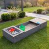 Sandkasten 'Platzspatz' Holz grau 150 x 19 x 45 cm