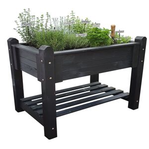Kräuterbeet anthrazit Kiefernholz 114 x 60 x 84,5 cm