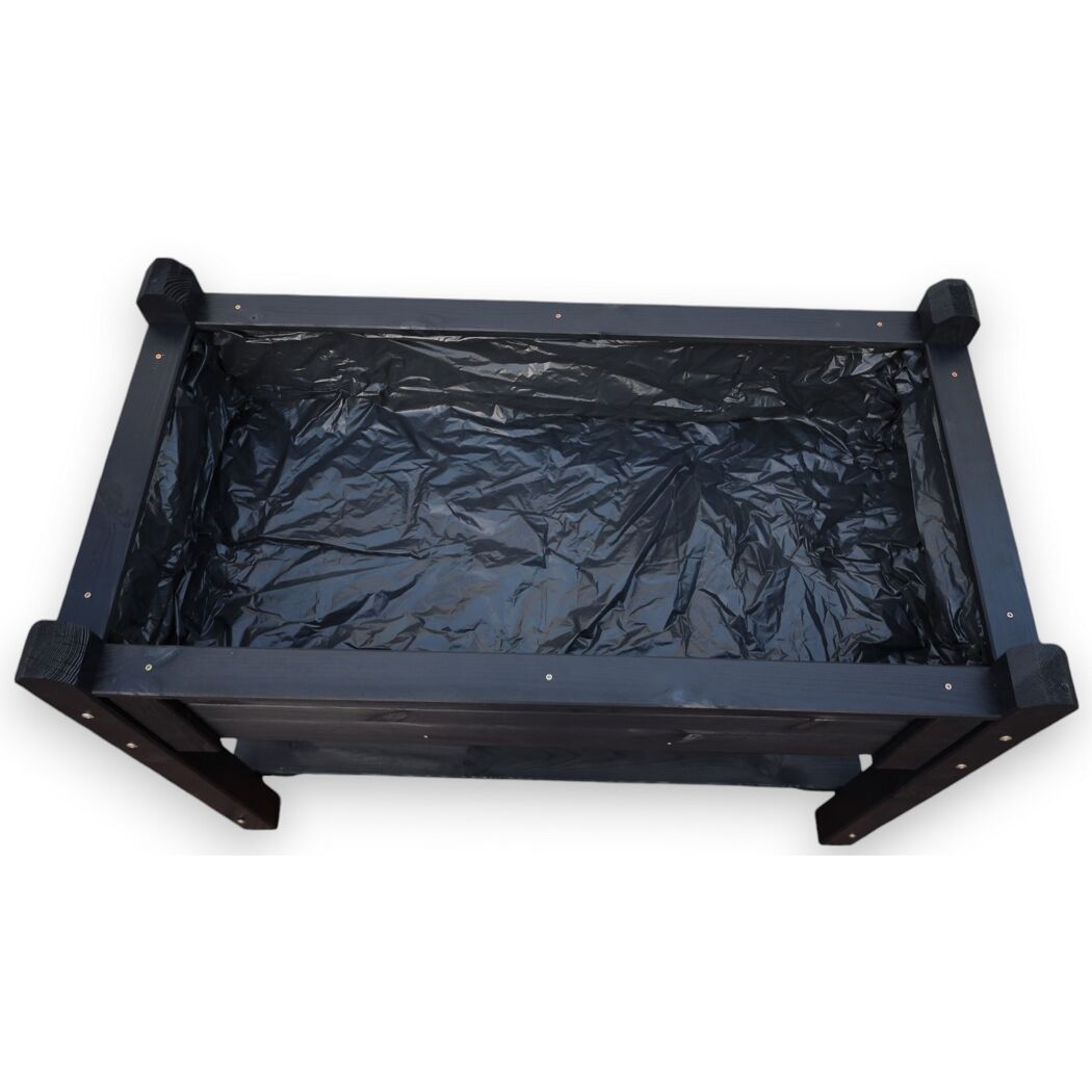 Kräuterbeet anthrazit Kiefernholz 114 x 60 x 84,5 cm