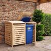 Mülltonnenbox 'Vario III' für 2 Abfalltonnen 148 x 122 x 92 cm natur