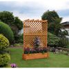Rankkasten mit Pergola Holz honigbraun 140 x 200 x 64,5 cm