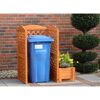 Mülltonnenbox 'Rex' mit Pflanzkasten Holz honigbraun 131 x 127 x 79 cm