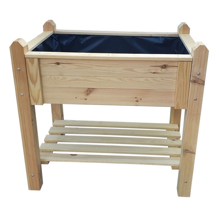 Kräuterbeet natur Kiefernholz 90 x 60 x 84,5 cm