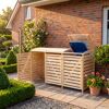 Mülltonnenbox 'Vario III' für 3 Abfalltonnen 219 x 122 x 92 cm natur