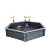 Hochteich sechseckig Solar grau 222 x 40 x 192,5 cm