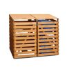 Mülltonnenbox 'Vario V' für 2 Abfalltonnen 148 x 122 x 92 cm honigbraun
