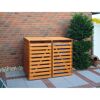 Mülltonnenbox 'Vario V' für 2 Abfalltonnen 148 x 122 x 92 cm honigbraun