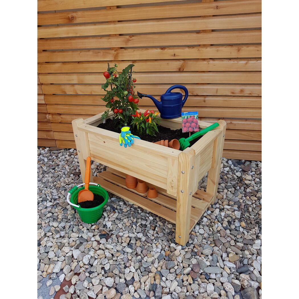 Kinder-Kräuterbeet 'Bruno' natur Kiefernholz 70 x 40 x 50 cm