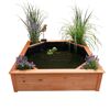 Hochteich mit 4 seitlichen Pflanzzonen Solar honigbraun 144 x 40 x 144 cm
