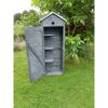 Gartenschrank 'Babylon' Kiefernholz grau 78 x 49,5 x 194,5 cm