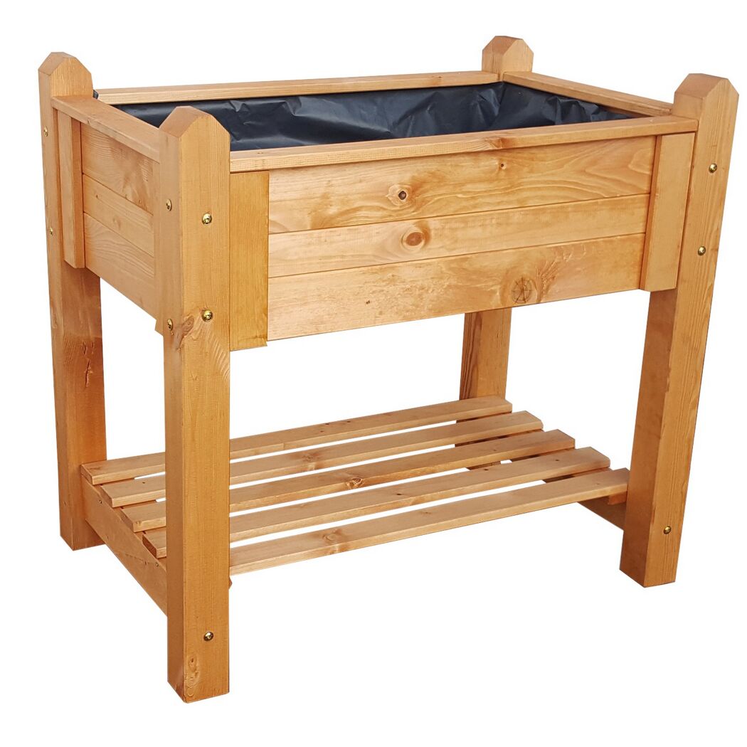 Kräuterbeet honigbraun Kiefernholz 90 x 60 x 84,5 cm