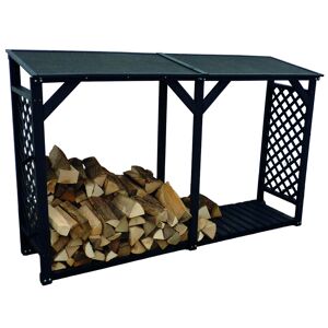 Kaminholzregal 'Speyer' Holz anthrazit 238 x 148 x 68 cm