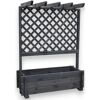 Rankkasten mit Pergola Holz anthrazit 102 x 140 x 64,5 cm