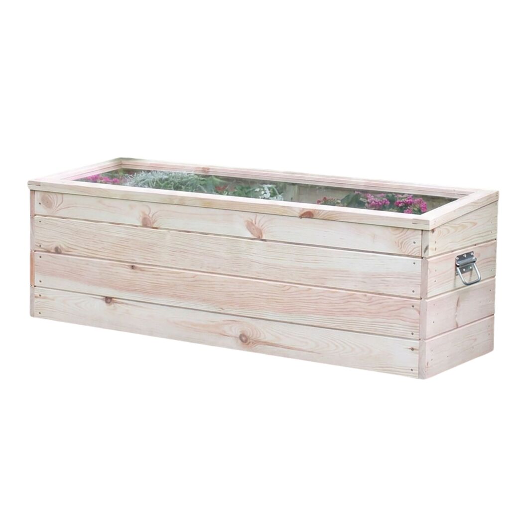 Frühbeet natur Kiefernholz 118,5 x 40 x 42 cm