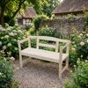 Gartenbank 2-Sitzer Kiefernholz natur 118 x 45 x 78 cm