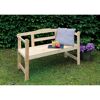 Gartenbank 2-Sitzer Kiefernholz natur 118 x 45 x 78 cm