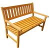 Gartenbank 'Johanna' 2-Sitzer Kiefernholz honigbraun 125 x 71 x 91 cm