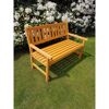 Gartenbank 'Johanna' 2-Sitzer Kiefernholz honigbraun 125 x 71 x 91 cm