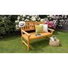 Gartenbank 'Johanna' 2-Sitzer Kiefernholz honigbraun 125 x 71 x 91 cm