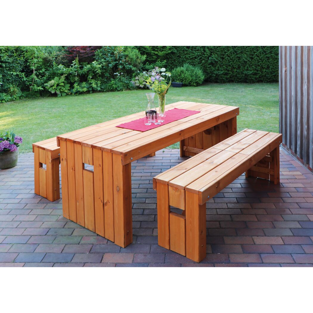 Gartenmöbel-Set 'Rotterdam' Kiefernholz honigbraun 3-teilig