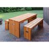 Gartenmöbel-Set 'Rotterdam' Kiefernholz honigbraun 3-teilig