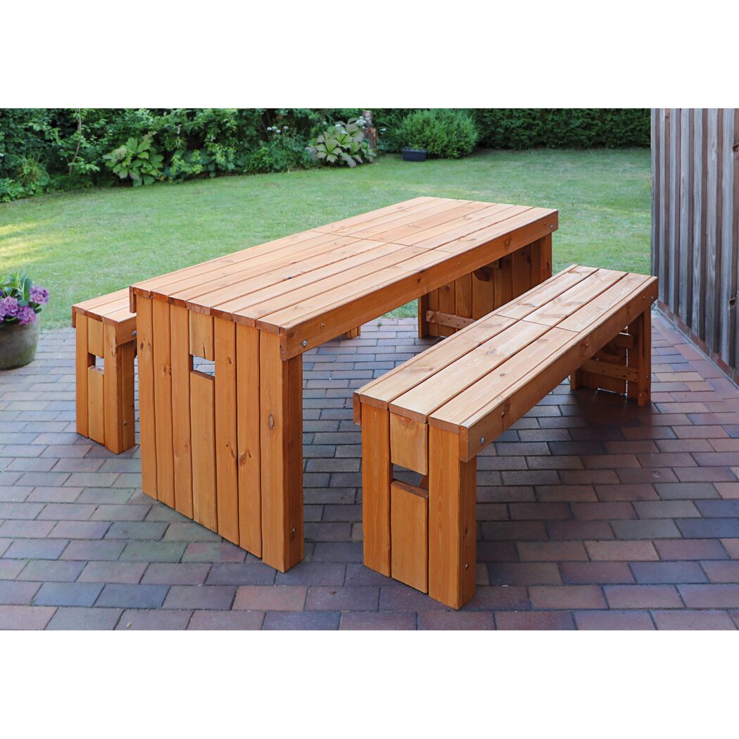 Gartenmöbel-Set 'Rotterdam' Kiefernholz honigbraun 3-teilig