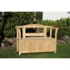 Gartenbank mit Kissenbox Kiefernholz natur 130 x 50 x 93 cm