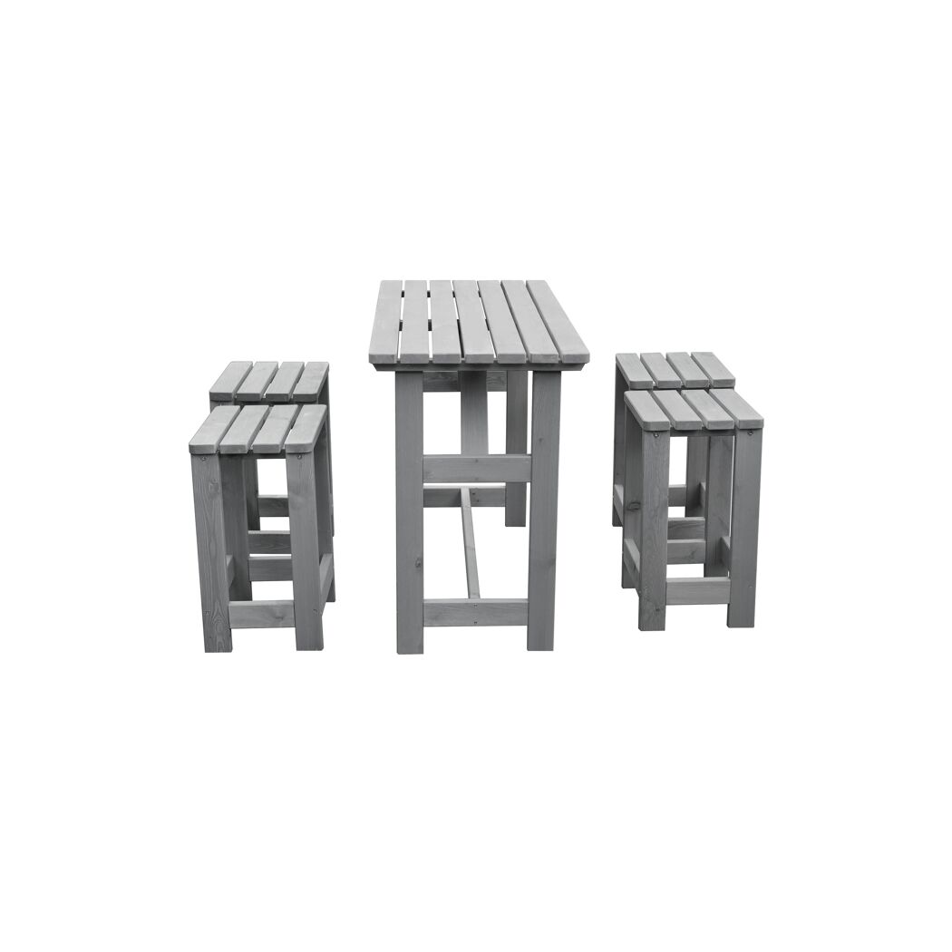 Barlounge-Set 'Summer' Kiefernholz grau 5-teilig