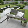 Gartenbank 'Johanna' 2-Sitzer Kiefernholz grau 125 x 71 x 91 cm