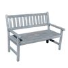 Gartenbank 'Johanna' 2-Sitzer Kiefernholz grau 125 x 71 x 91 cm