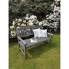 Gartenbank 'Johanna' 2-Sitzer Kiefernholz grau 125 x 71 x 91 cm