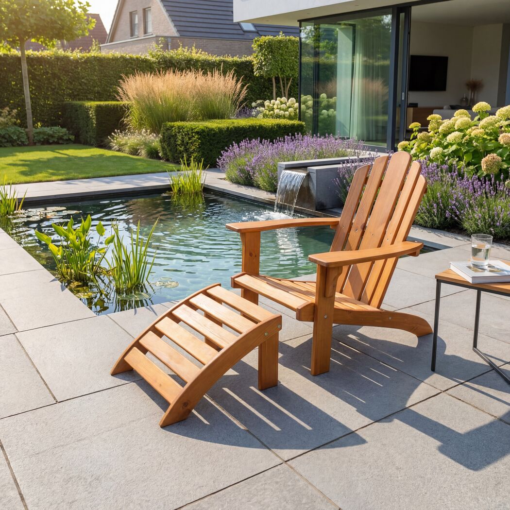 Gartensessel-Set Kiefernholz honigbraun 2-teilig 141 x 76 x 92 cm