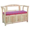 Gartenbank mit Kissenbox Kiefernholz natur 130 x 50 x 93 cm inkl. Sitzauflage