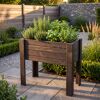 Balkonkasten Holz anthrazit 60 x 60 x 30 cm