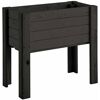 Balkonkasten Holz anthrazit 60 x 60 x 30 cm